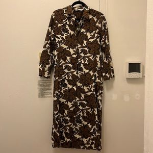 Brown and cream Zara dress Small